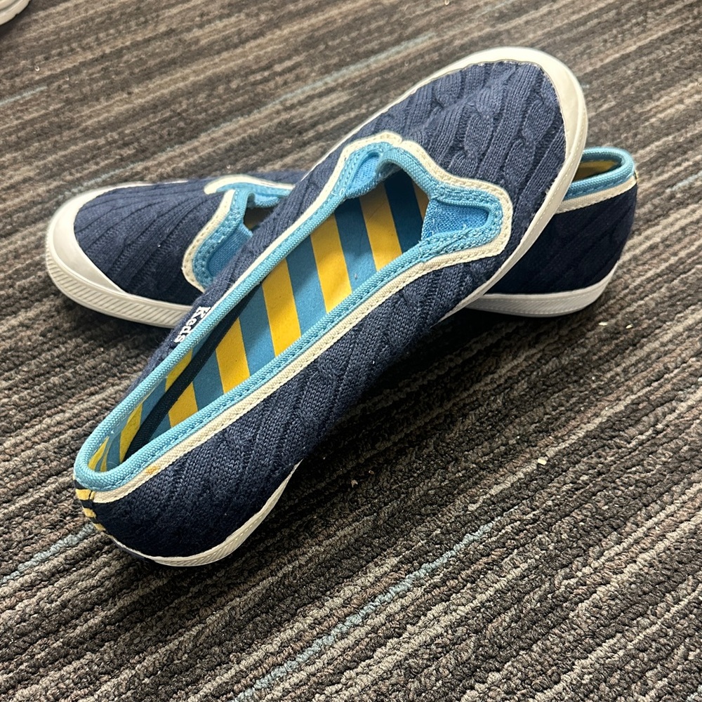 Brand New - Keds - Navy Blue & white Slip-On Sneakers